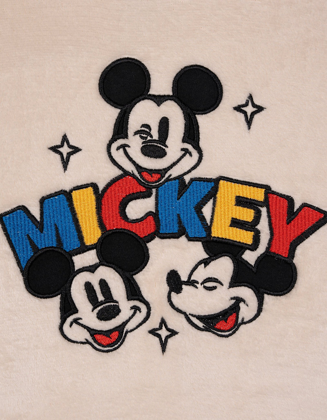 Disney Mickey Mouse Boys' Fleece Sweatshirt and Plush Pants Set Cream Navy
