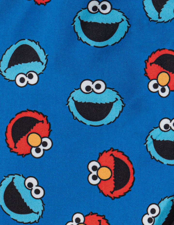Sesame Street 2-Piece Swimwear Rash Guard and Swim Trunks Set Elmo Red Blue
