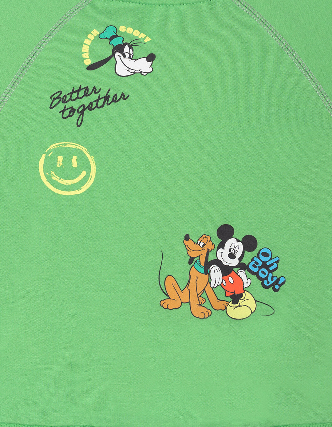 Disney Mickey Mouse Boys' 2-Piece T-Shirt and Shorts Set Green Grey