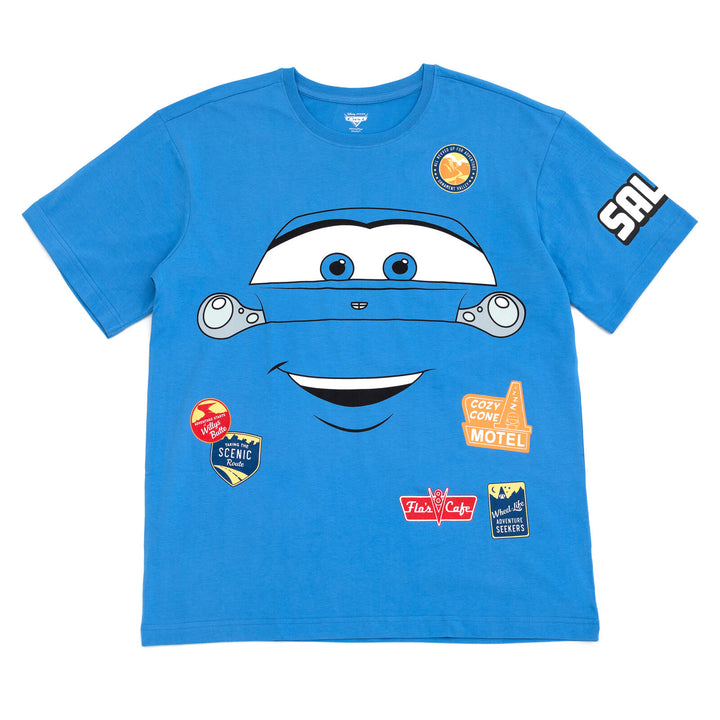 Cars Sally Carrera Men's Cosplay Short Sleeve T-Shirt Cozy Cone Blue