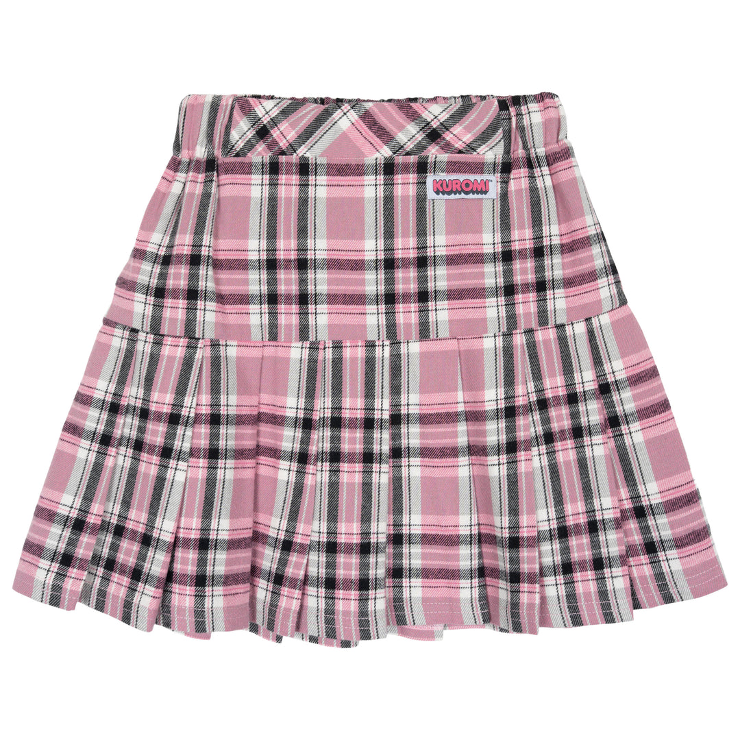 Hello Kitty Kuromi Girls' Fleece Sweatshirt and Pleated Skirt Set Charcoal