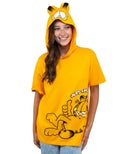 Garfield Adult Men or Women Cosplay Hooded T-Shirt Vivid Orange