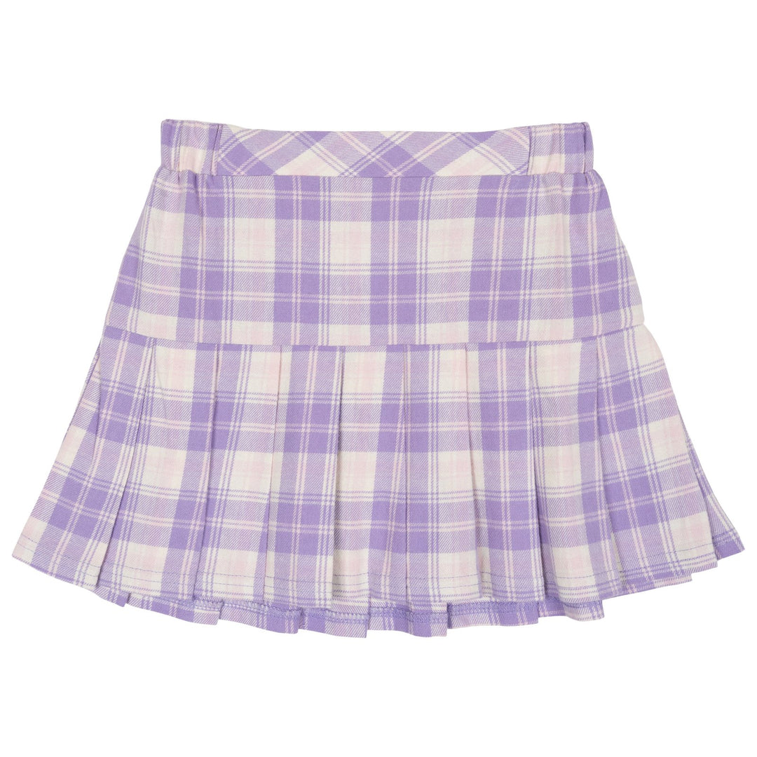 Disney Princess Girls' Sweatshirt and Plaid Pleated Skirt Set Princesses Purple