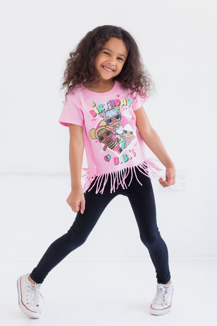 L.O.L. Surprise! Girls' Birthday Glitter T-Shirt Confetti Pink