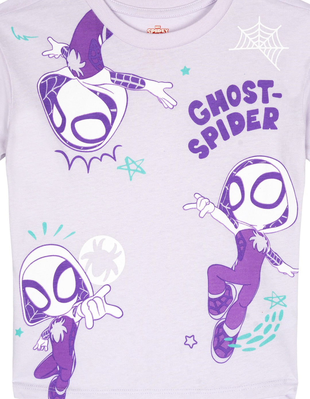 Marvel Spidey and His Amazing Friends 2-Pack Short Sleeve T-Shirts Lavender Pink