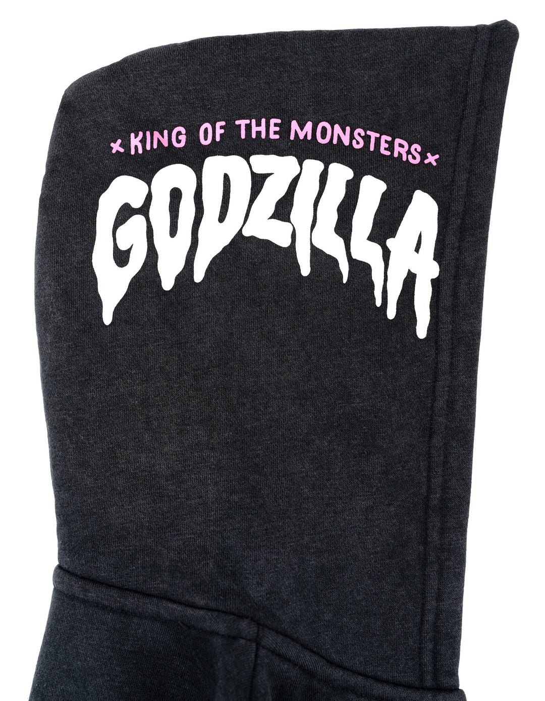 Godzilla Men's Fleece Zip Up Hoodie Charcoal