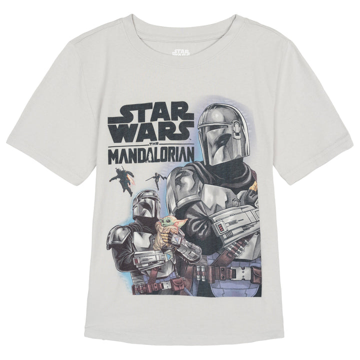 Star Wars The Mandalorian Men's Short Sleeve T-Shirt Mando Vapor Blue