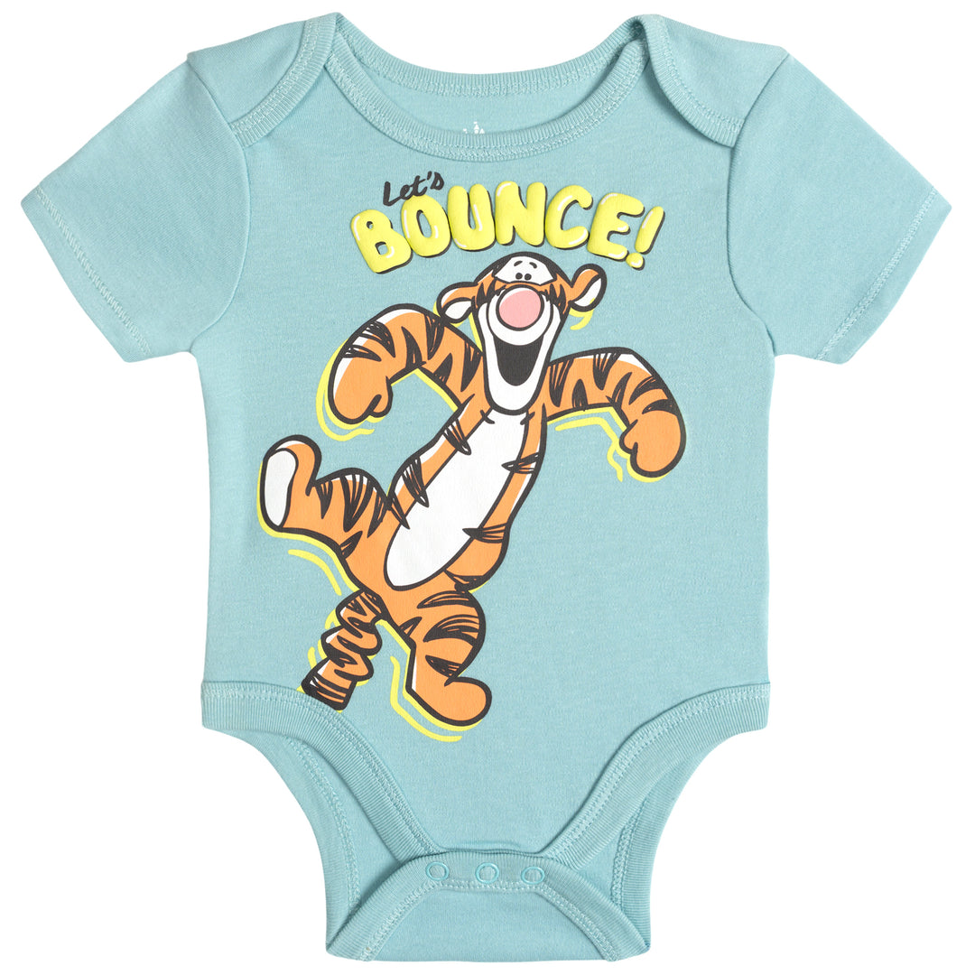 Disney Winnie the Pooh Baby Bodysuit Pants and Hat Set Tigger Sky Blue