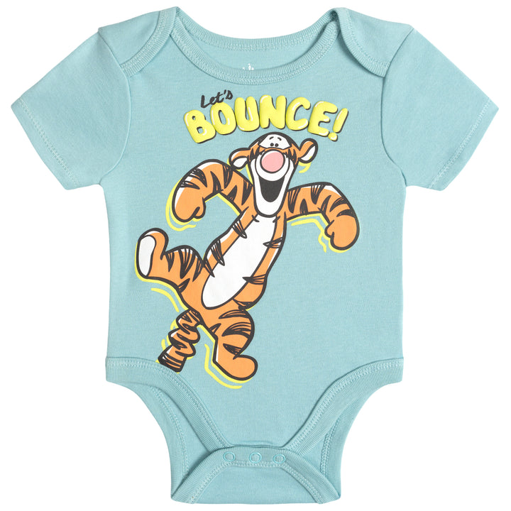 Disney Winnie the Pooh Baby Bodysuit Pants and Hat Set Tigger Sky Blue