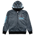 Godzilla Men's Cosplay Fleece Zip-Up Hoodie Dark Gray