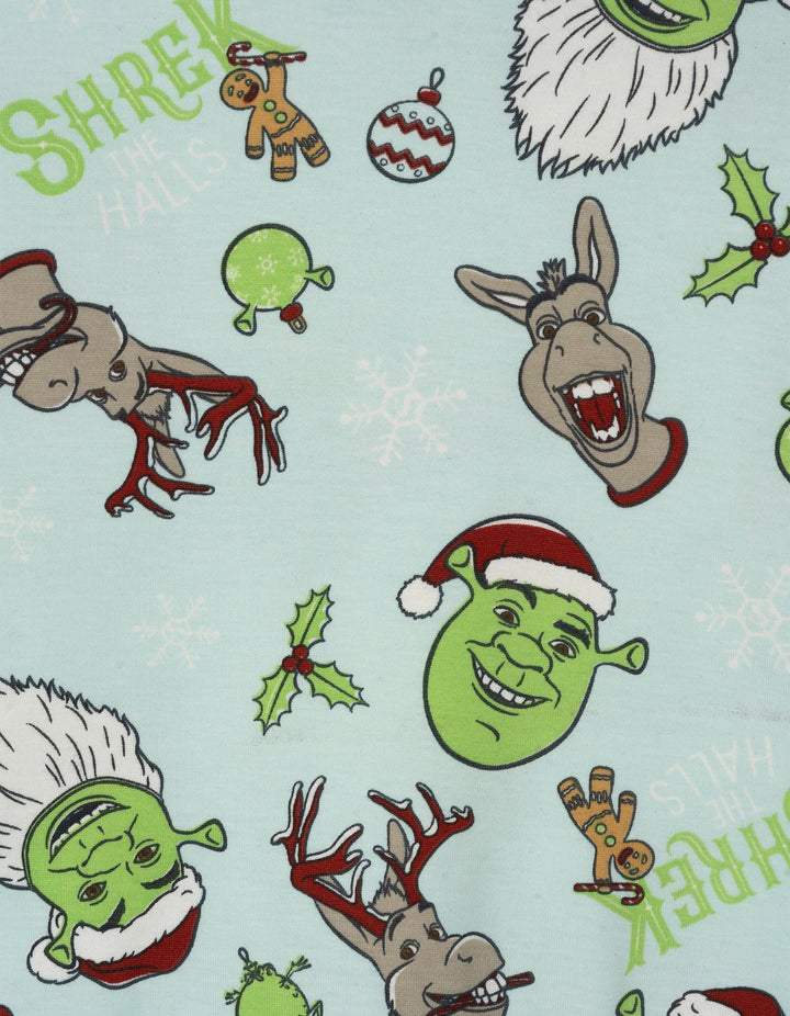 Shrek Adult Men or Women Holiday Fleece Pullover Sweatshirt Sky Blue Donkey