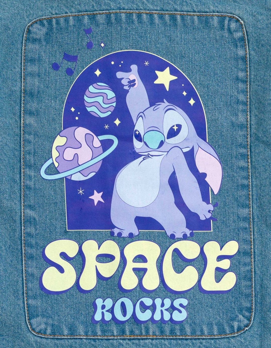 Lilo & Stitch Girls' Denim Jacket Angel Blue