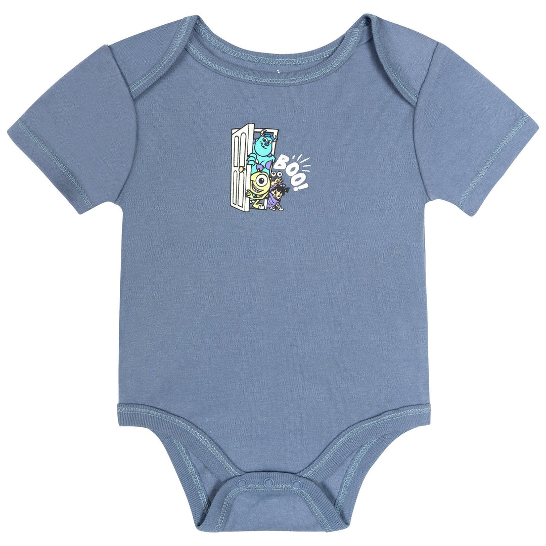 Monsters Inc. Baby 3-Pack Short Sleeve Bodysuits Mint Blue Inc