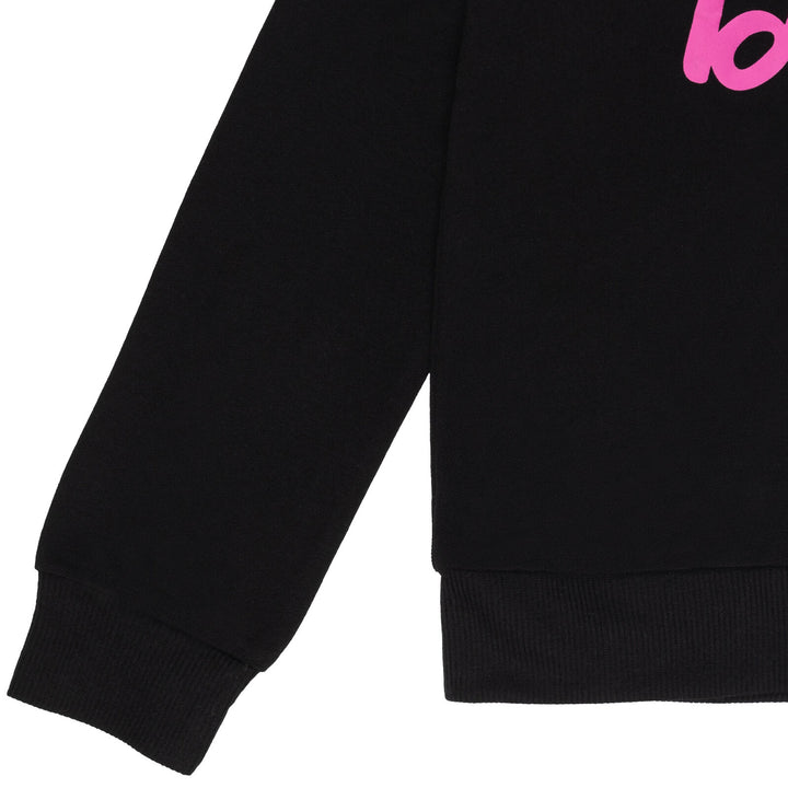 Barbie Girls' Zip-Up Hoodie Black Pink