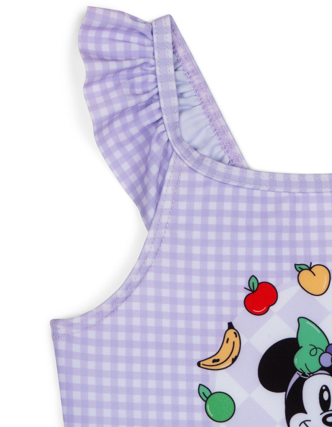 Minnie Mouse Girls' One Piece Swimsuit and Bucket Hat Set Lavender