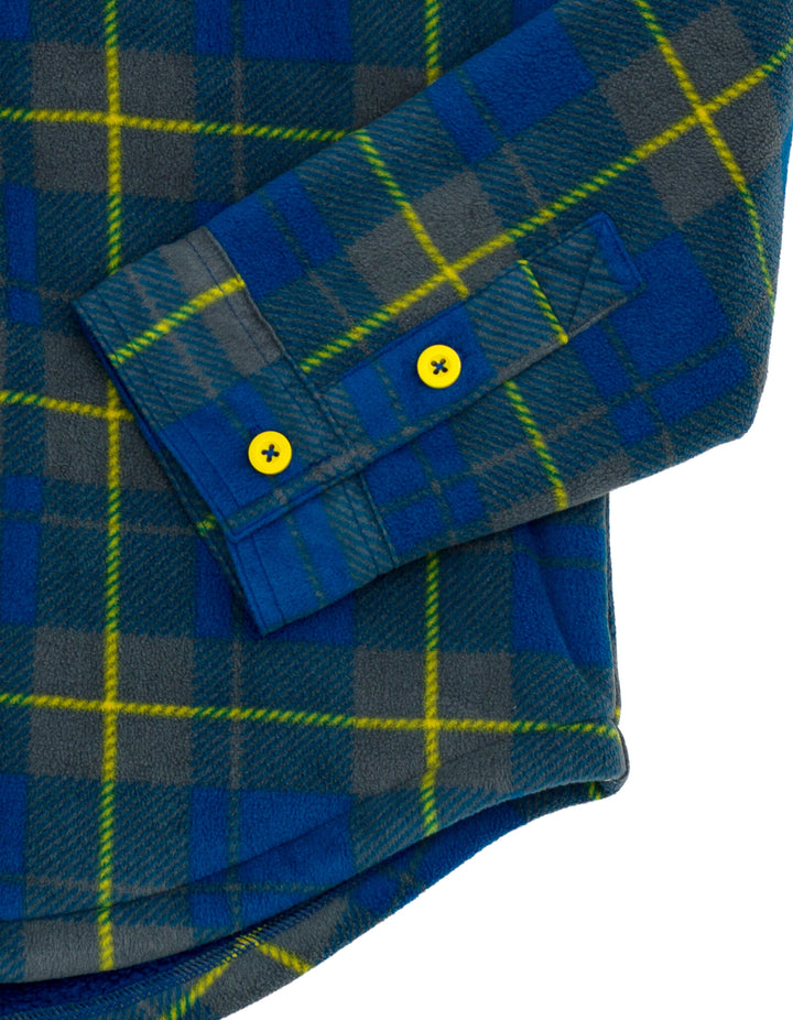 Pokemon Pikachu Boys' Hooded Fleece Shacket Navy Yellow