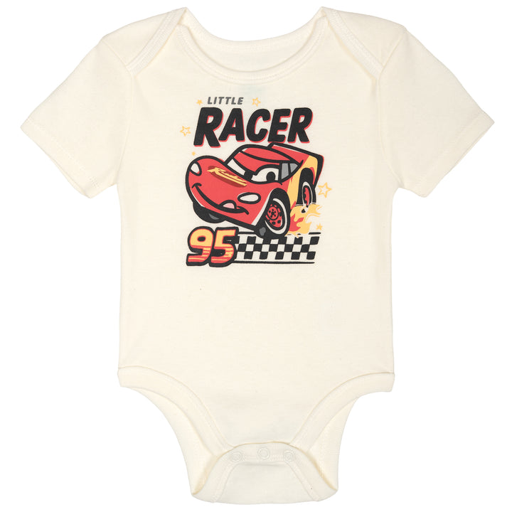 Cars Baby Boys' Bodysuit Pants and Hat Set Lightning McQueen Red