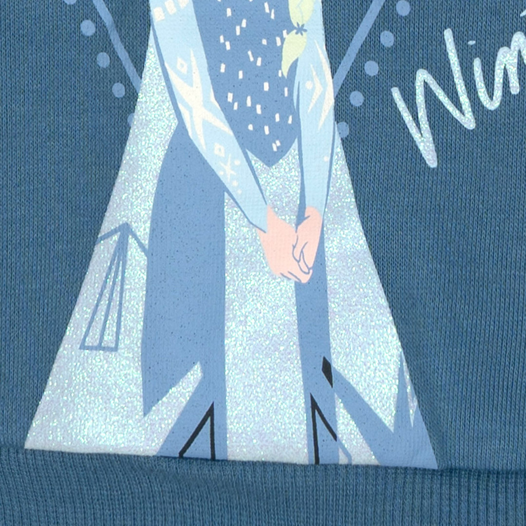 Frozen Girls' Fleece Sweatshirt and Pants Set Snowflake Blue