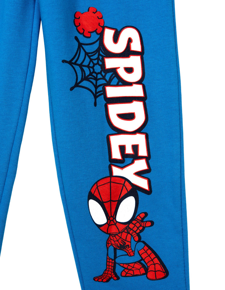 Marvel Spidey and His Amazing Friends Cosplay Fleece Hoodie and Pants Set Blue