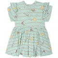 Disney Winnie the Pooh Baby Girls' Viscose Short Sleeve Bodysuit Dress Blue