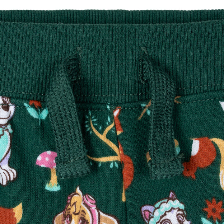 Paw Patrol Girls' Fleece 2-Piece Sweatshirt and Joggers Set Skye Everest Green