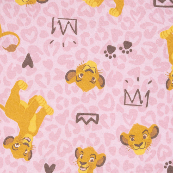 Disney Lion King Simba Girls' Fleece 2-Piece Sweatshirt and Pants Set Blush