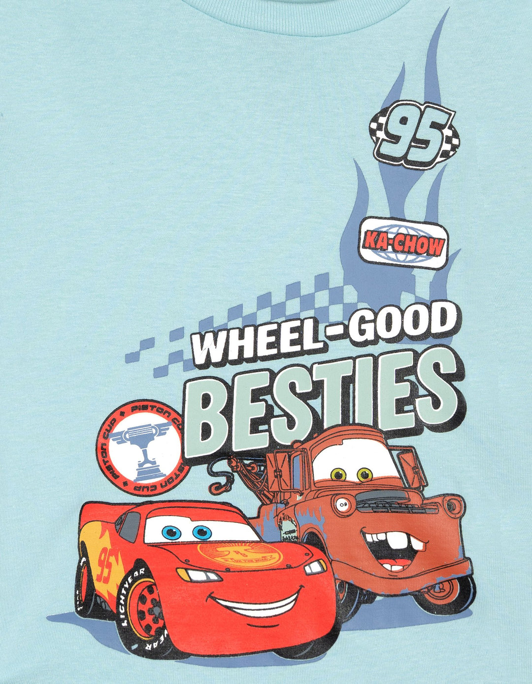 Cars Boys' 2-Pack Short Sleeve Graphic T-Shirts Beige Blue