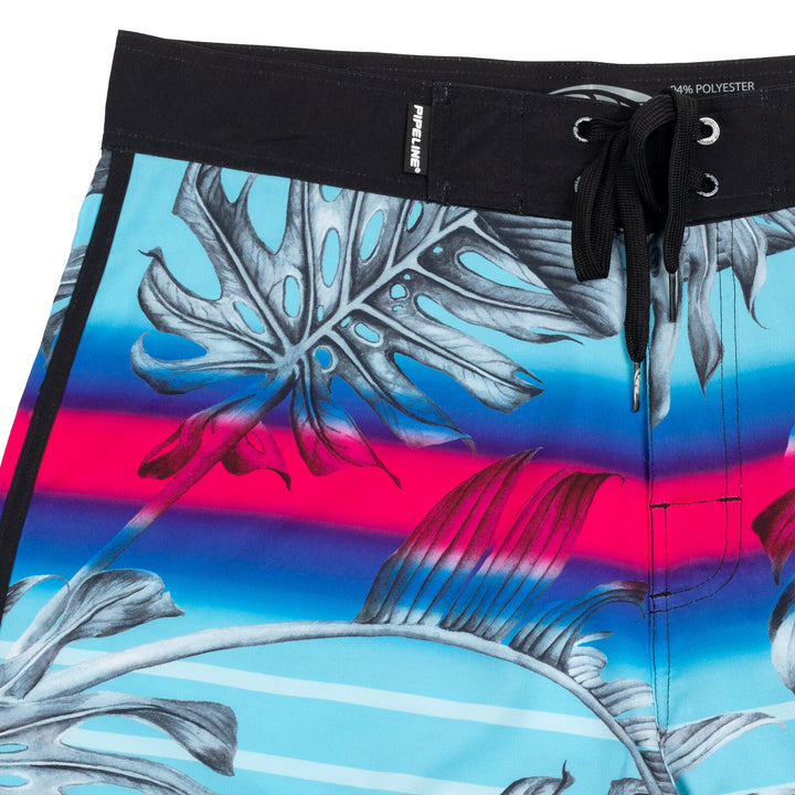 Pipeline Men's Swimwear Swim Trunks Magenta Blue Tropical