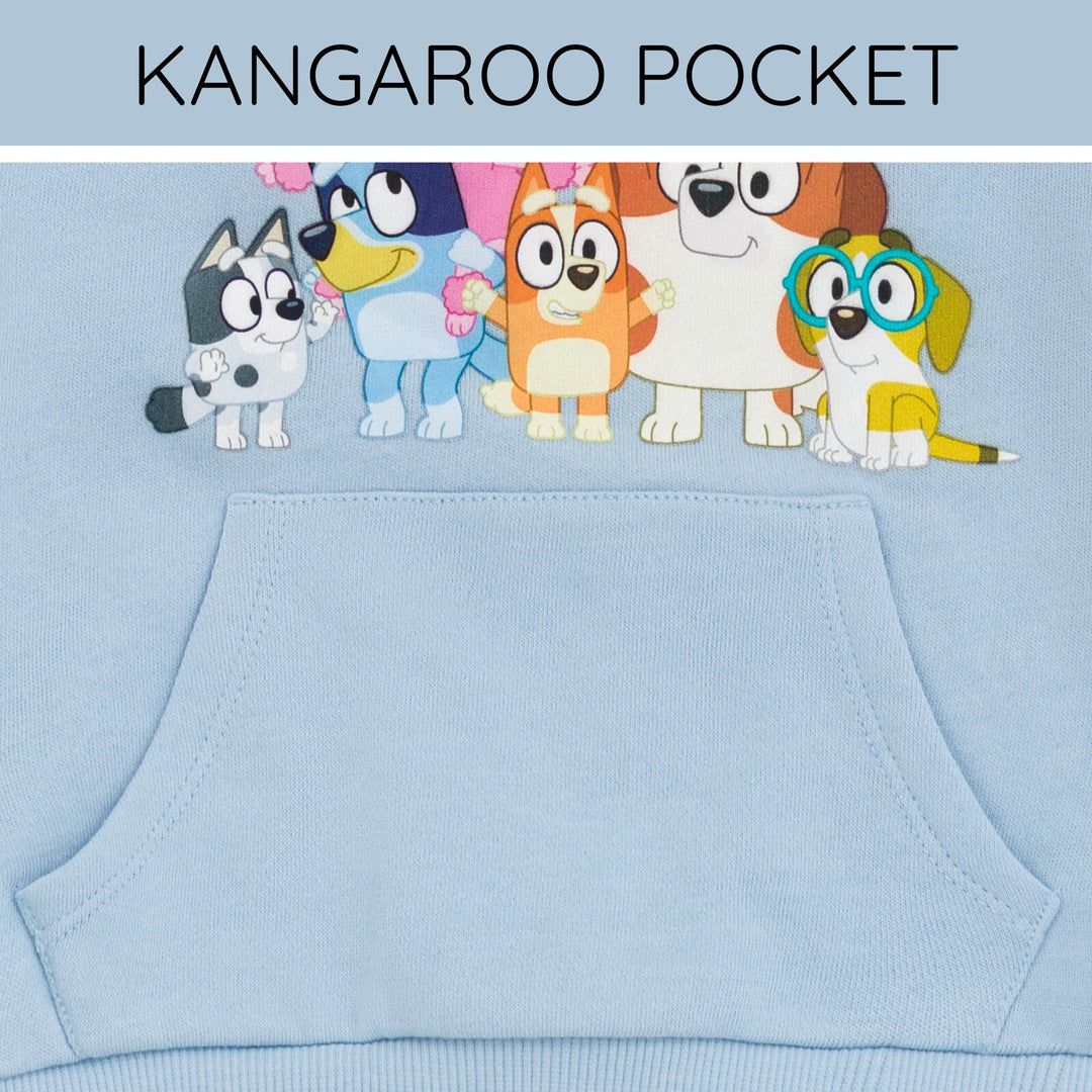 Bluey Fleece Hooded Sweatshirt Sky Blue