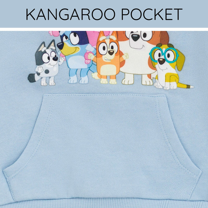 Bluey Fleece Hooded Sweatshirt Sky Blue