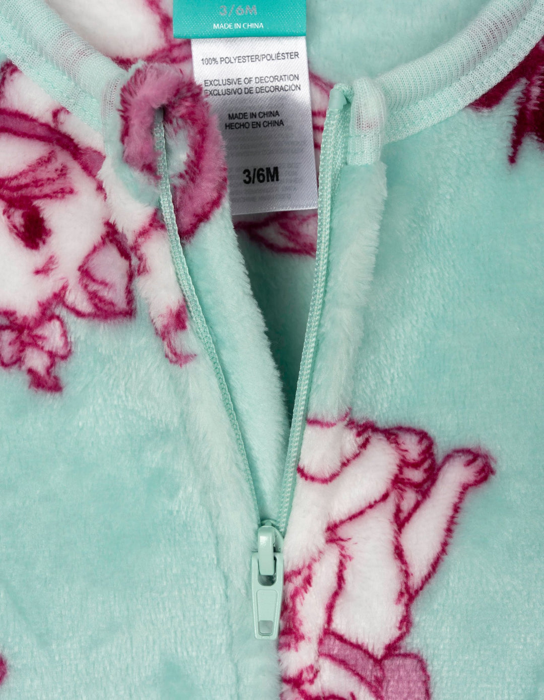 Disney Classics Baby Girls' Fleece Footed Sleep N Play Mint Green Marie