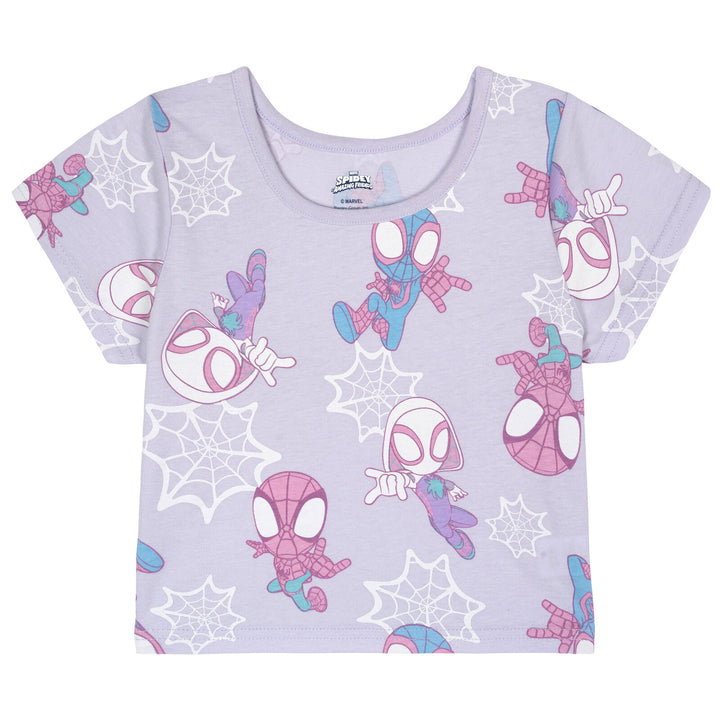 Marvel Spidey and His Amazing Friends Girls' T-Shirt and Tutu Skirt Set Ghost Purple