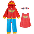 DC Comics Justice League Wonder Woman 3-Piece Onesie Pajama Set Red