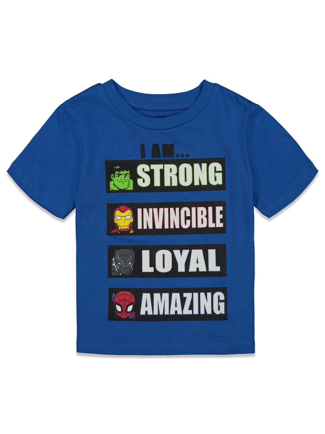 Marvel Avengers Boys' Short Sleeve T-Shirt 4-Pack White Blue