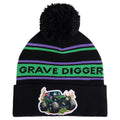 Monster Jam Grave Digger Men's Knit Beanie Hat Purple