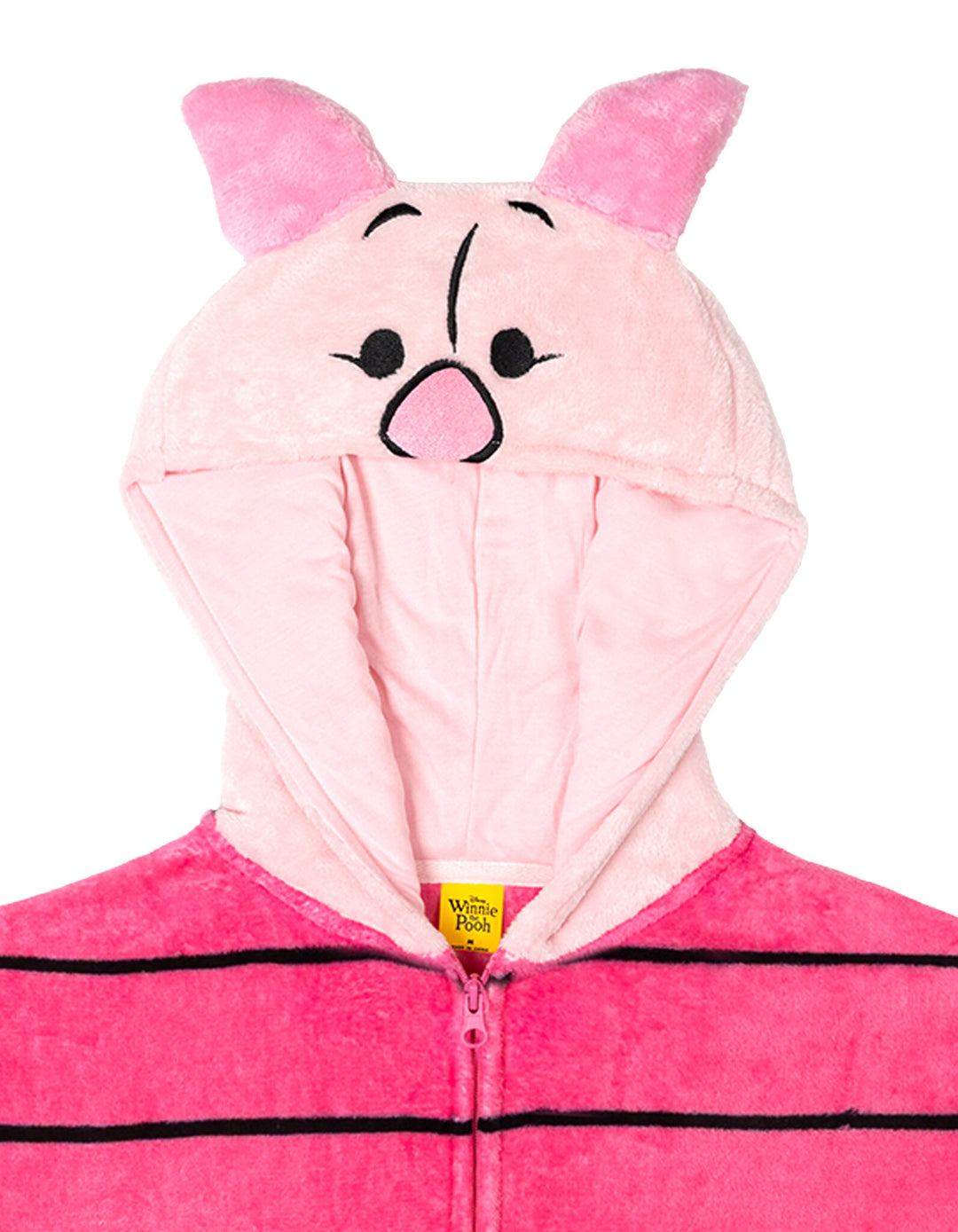 Disney Winnie the Pooh Piglet Adult Men or Women Cosplay Hooded One Piece Pajamas Striped Pink