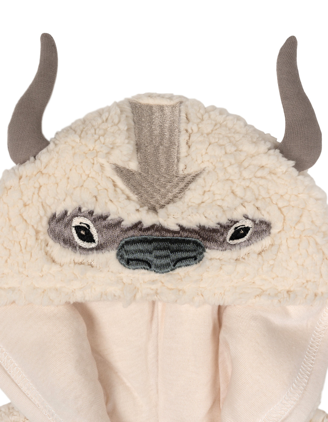 Avatar The Last Airbender Baby Boys' Cosplay Hooded One Piece Appa Cream