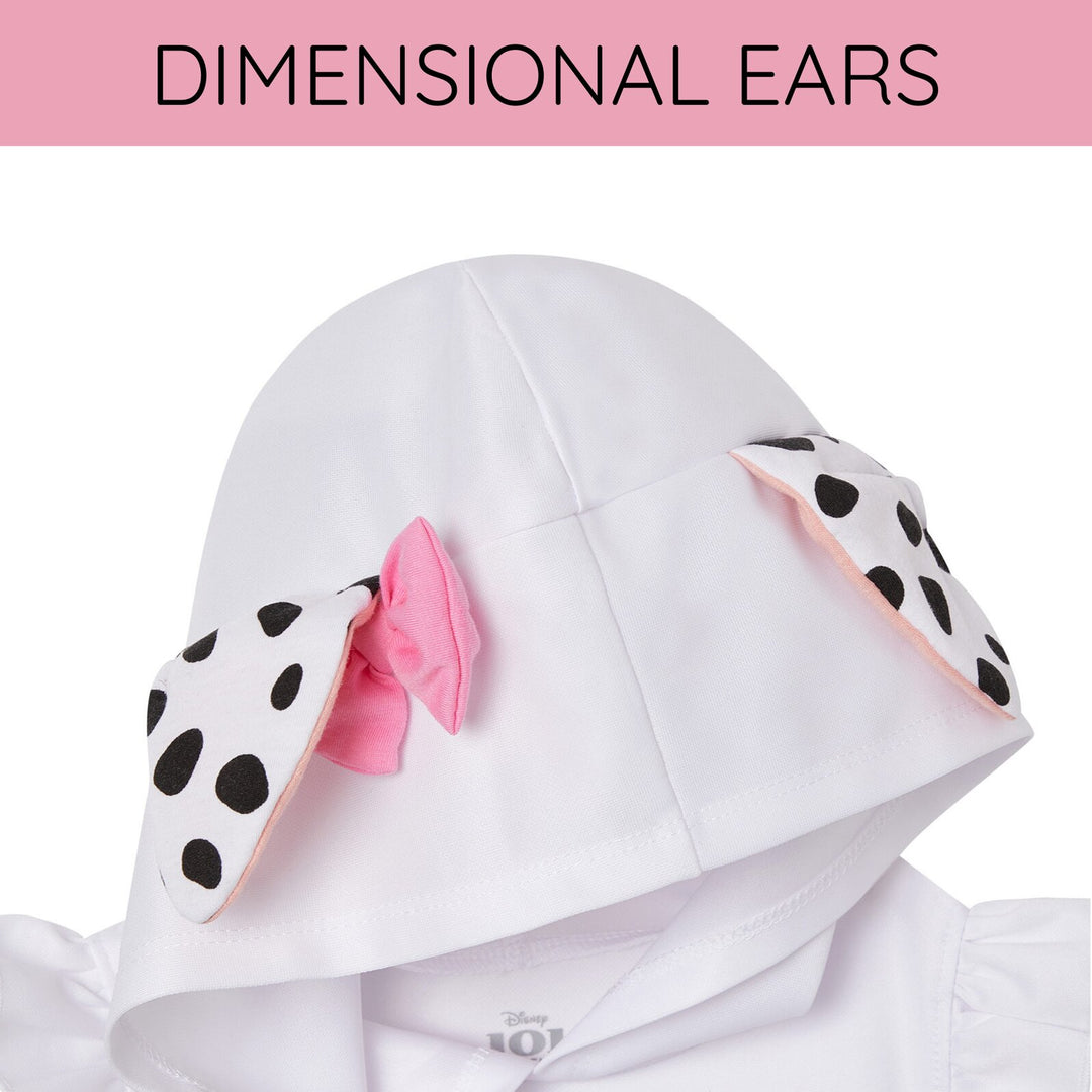 Disney 101 Dalmatians Penny Girls' Cosplay Hooded Dress White Black