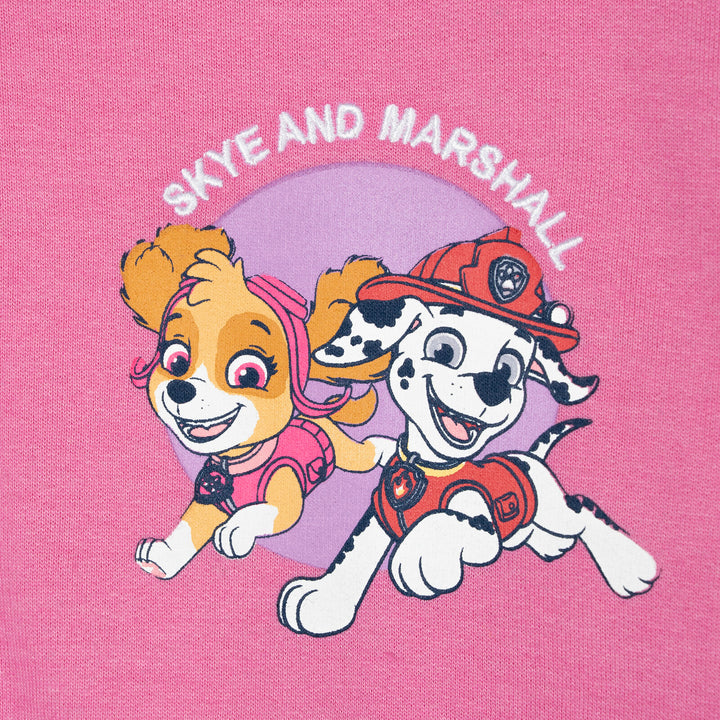 Paw Patrol Girls' Fleece 2-Piece Sweatshirt and Joggers Set Skye Marshall Pink