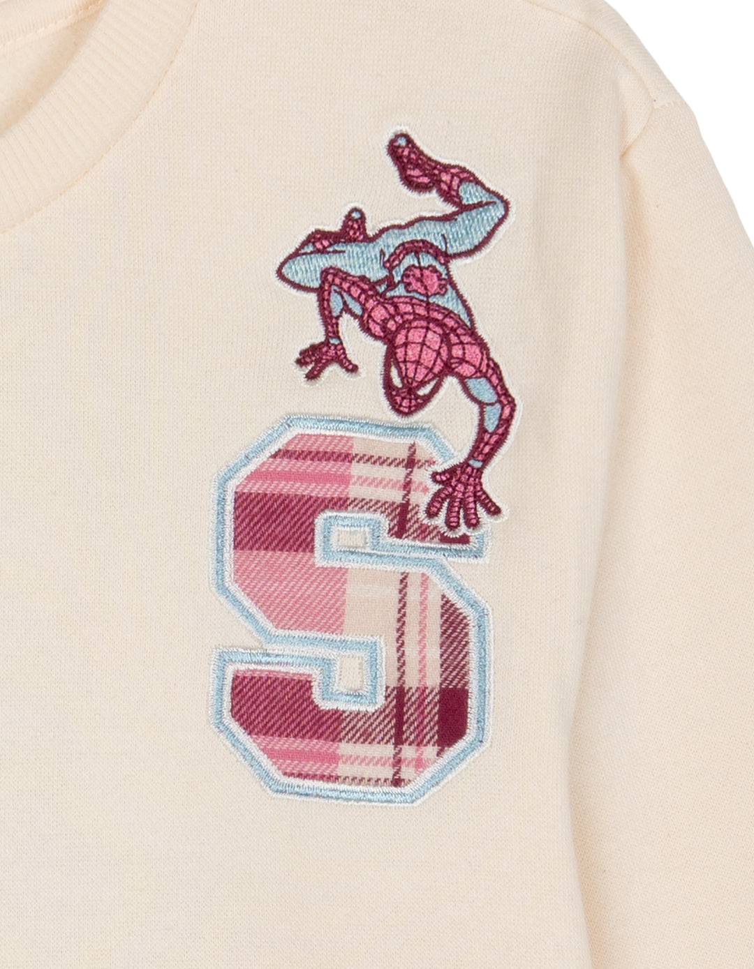 Marvel Spider-Man Girls' Fleece Sweatshirt and Pleated Skirt Set Pink Plaid