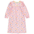 Dreamwave Girls' Long Sleeve Pajama Nightgown Pink Cookie Print