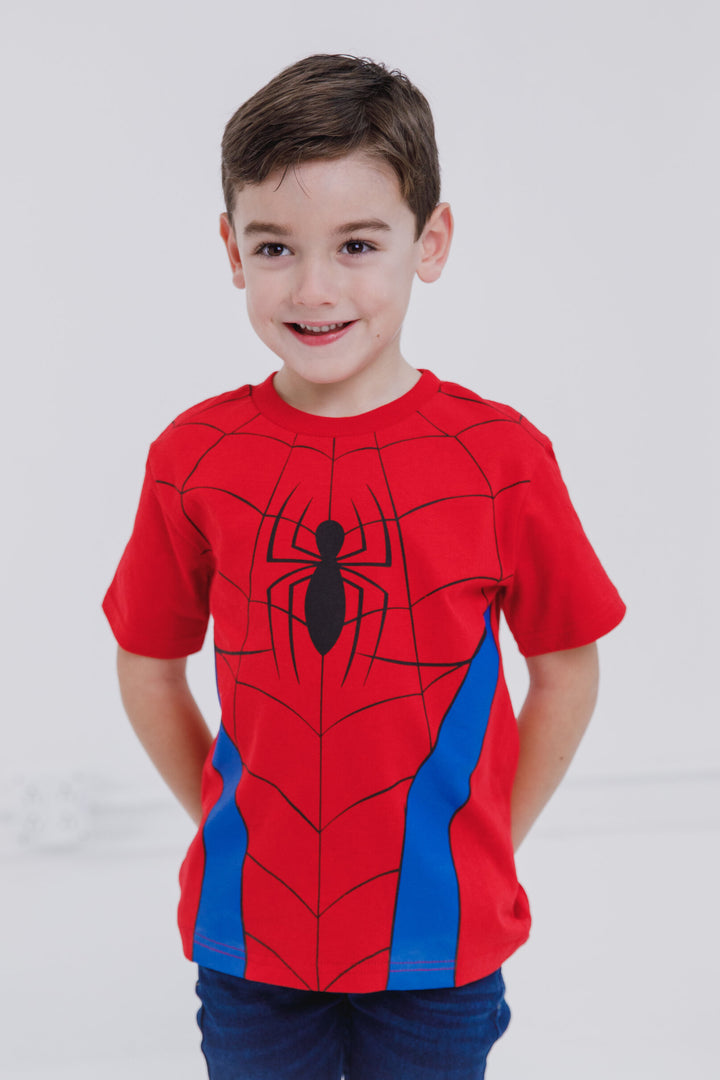 Marvel Spider-Man Cosplay Short Sleeve T-Shirt Classic Red