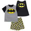 DC Comics Justice League Batman Boys' Pajama Shirt and Shorts Set with Cape Grey