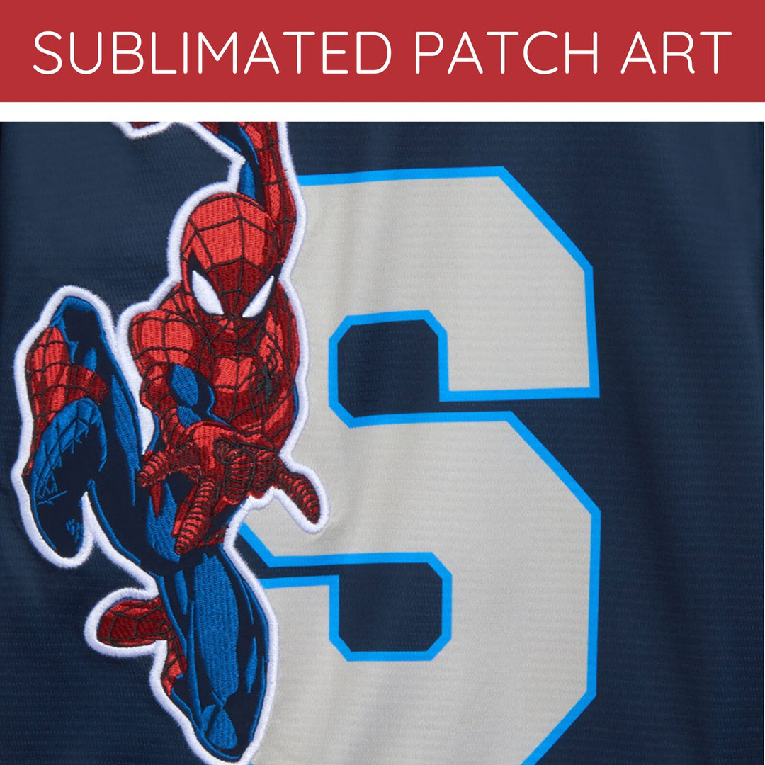 Marvel Spider-Man Boys' Athletic Hockey Jersey Navy Red