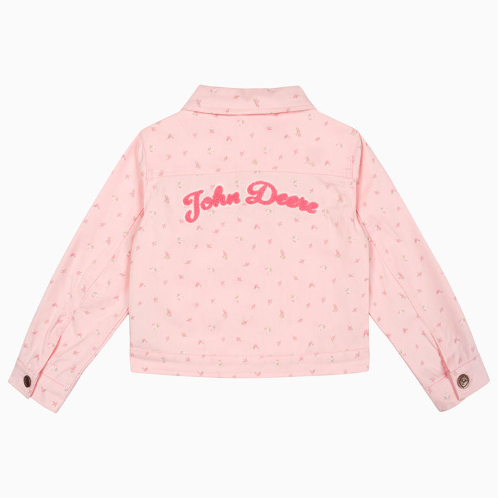 John Deere Toddler Girls' Denim Jacket Pearl Pink Floral