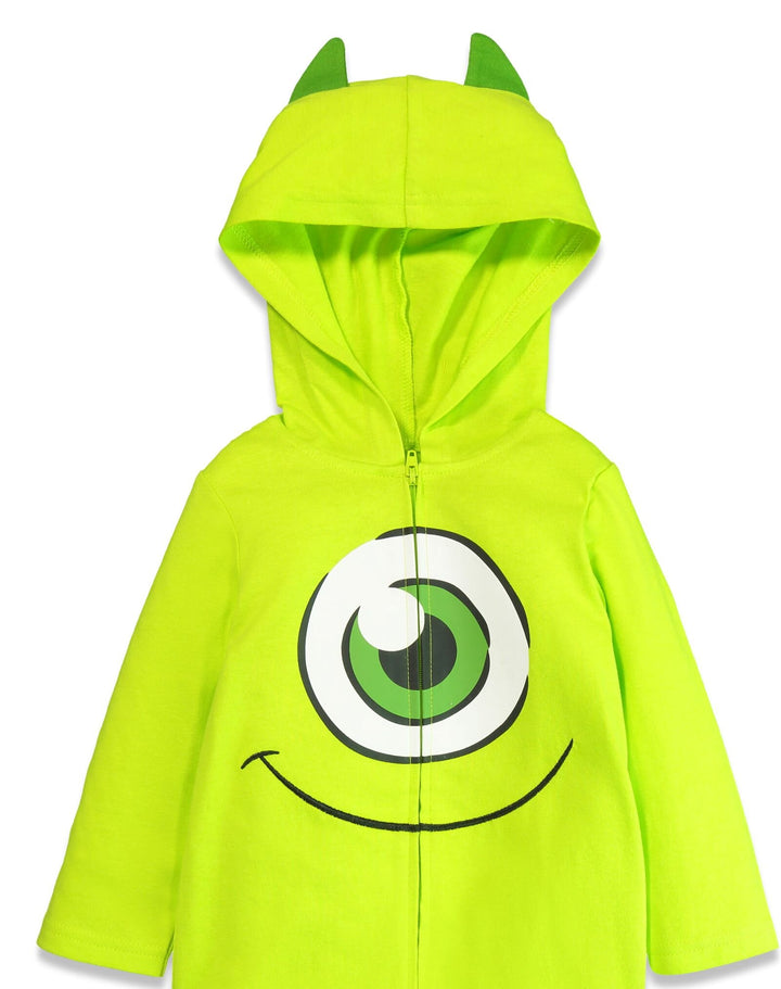 Monsters Inc. Matching Family Cosplay Hooded One Piece Mike Lime Green
