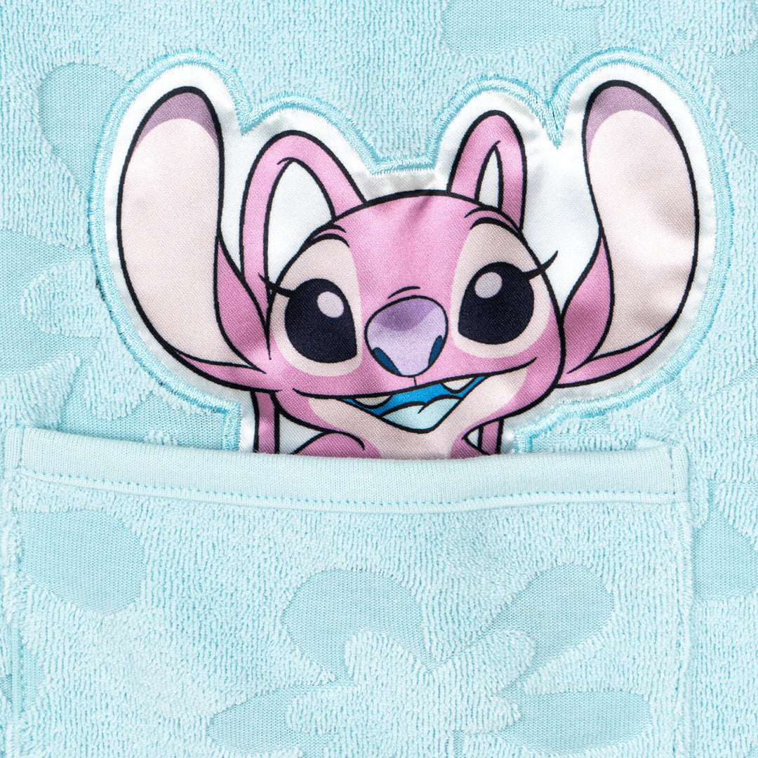 Lilo & Stitch Girls' Hooded Swimwear Cover Up Angel Blue
