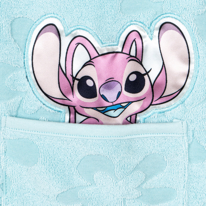 Lilo & Stitch Girls' Hooded Swimwear Cover Up Angel Blue