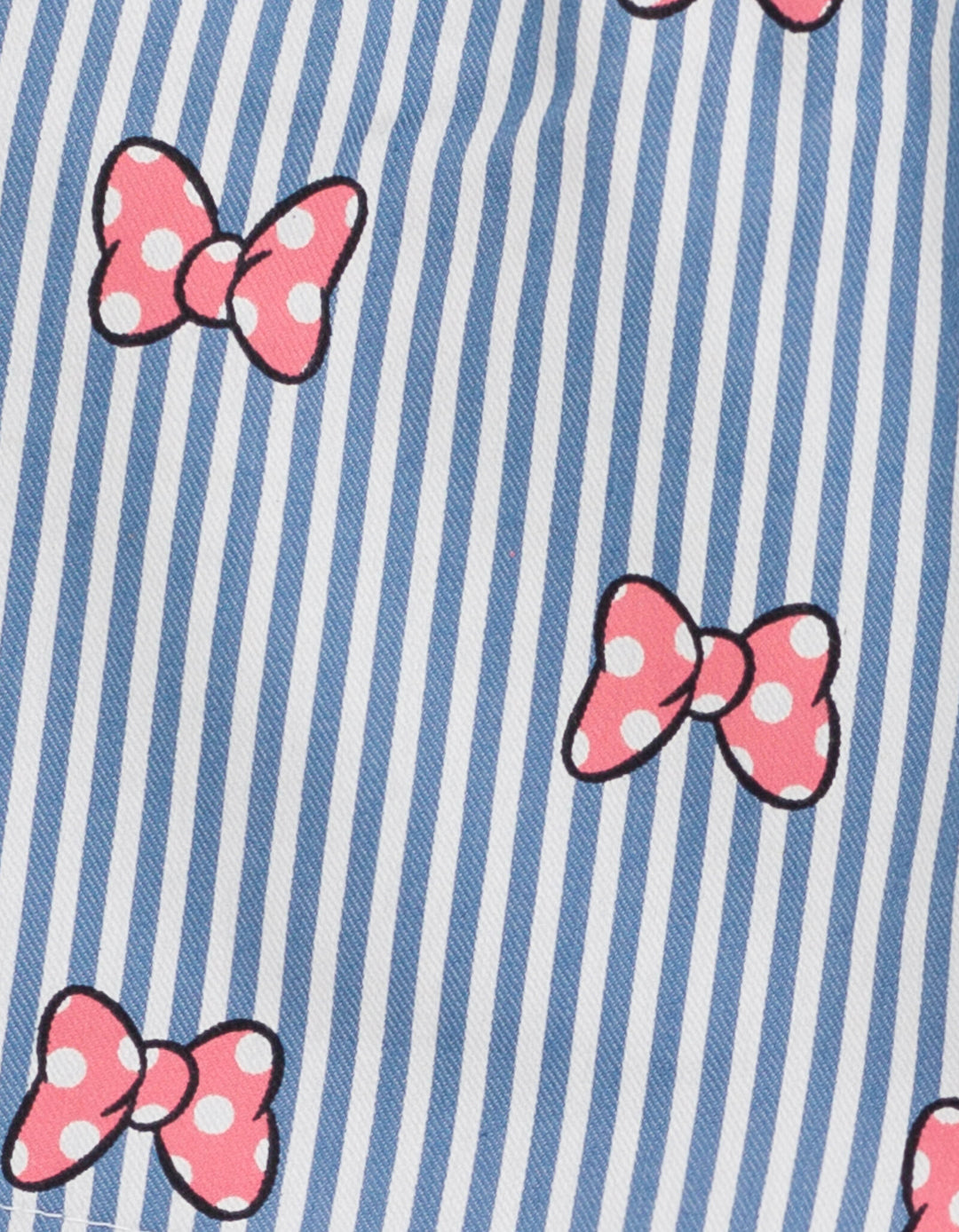 Disney Minnie Mouse Girls' Graphic T-Shirt and Chambray Shorts Set Pink Stripe