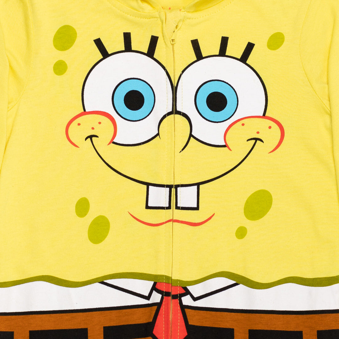 Nickelodeon SpongeBob SquarePants Boys' Cosplay Hooded One Piece Coverall Yellow
